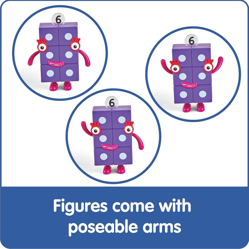 hand2mind Numberblocks Friends Six to Ten Figures – Official Licensed Character Action Figure Set, Numbers and Counting Figurines, Pretend Play Toys, for Kids Ages 3, 4, 5, 6, 7 - Image 5